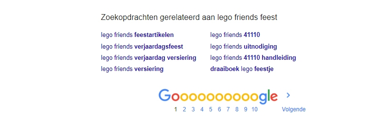 google zoekopdrachten gerelateerd aan