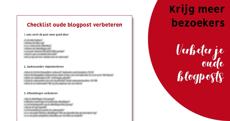 oude blog berichten optimaliseren facebook