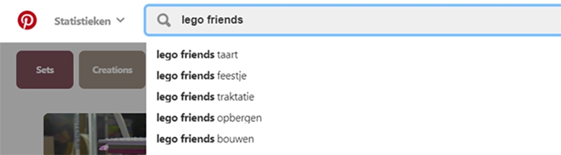 pinterest zoekwoorden suggesties