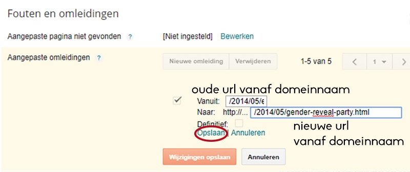 redirect blogger stap 2
