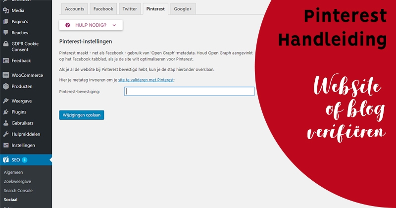 website blog verifieren facebook