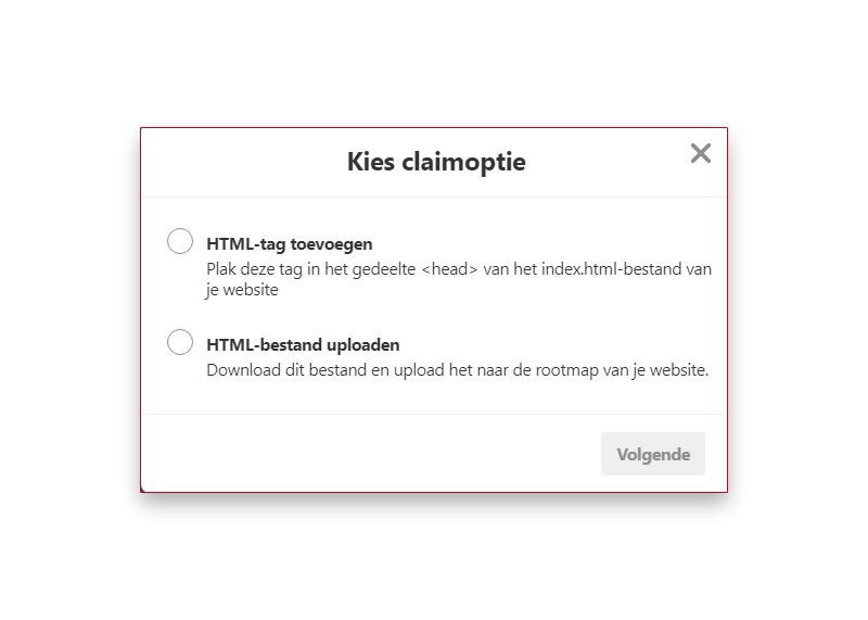 website claimen pinterest