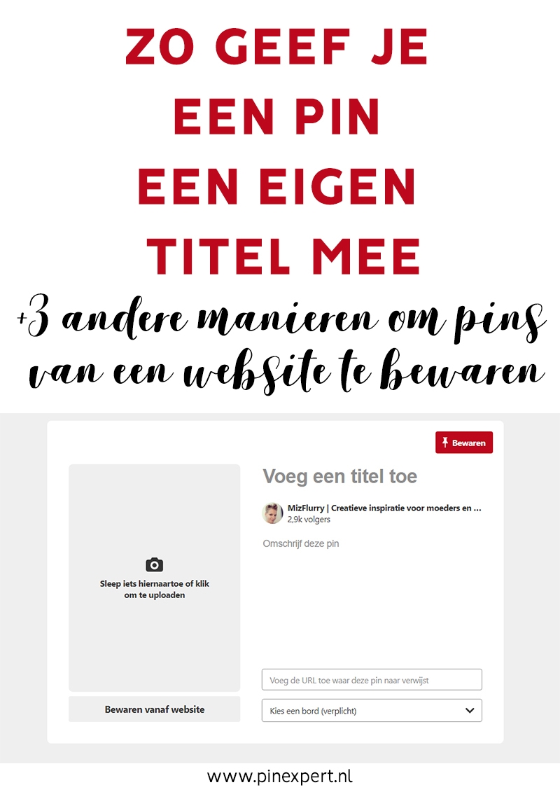 pinterest pin eigen titel