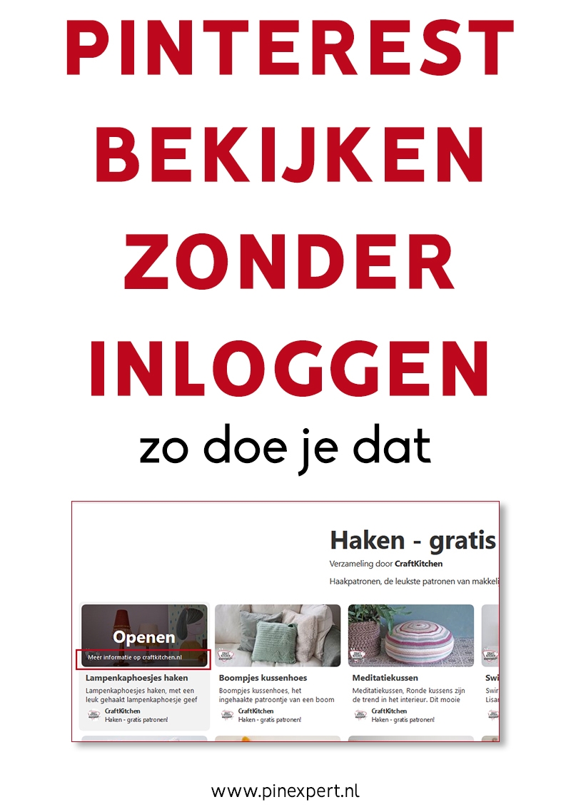 pinterest bekijken zonder inloggen