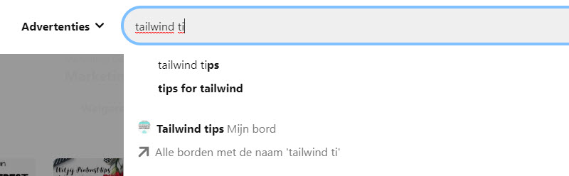 Pinterest zoekterm check