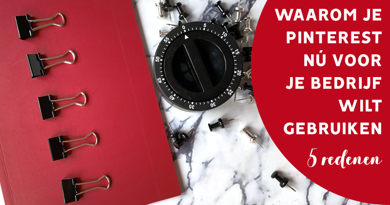 Waarom je Pinterest nu voor je bedrijf wilt gebruiken, 5 redenen.